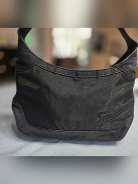Nike Black Mini Shoulder Bag Y2K Nylon Swoosh Small Purse